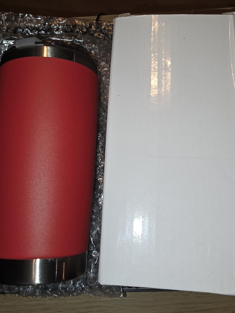20oz Red insulated travel tumbler with box/NWOT/New